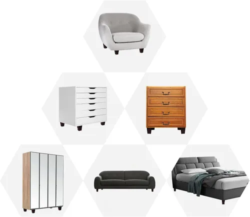 Vista 6 de Juego de 4 patas de sofá cuadradas para cama, patas de repuesto de madera de 2 pulgadas para muebles, color marrón oscuro