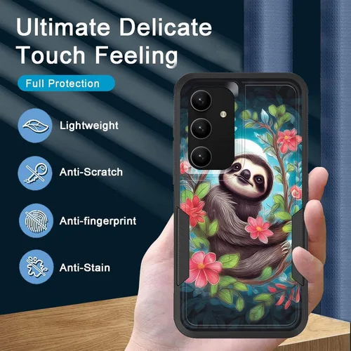 Vista 774 de Funda para Galaxy A14 5G, resistente de doble capa híbrida de policarbonato duro, goma suave, a prueba de golpes, funda protectora resistente