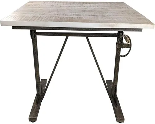 Vista 3 de Carolina Chair & Table Brio - Escritorio rectangular ajustable para sentarse o de pie, con base de metal con acabado en polvo, mesa moderna