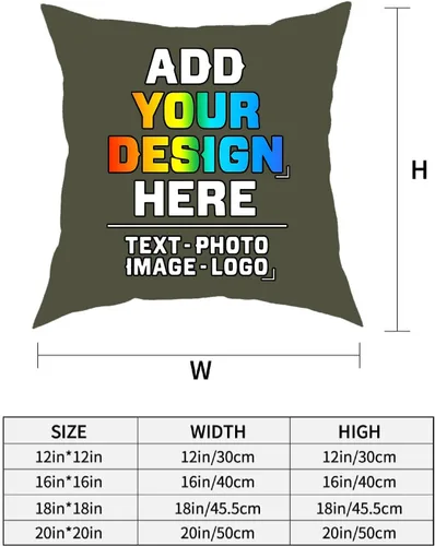 Vista 2 de Funda de almohada personalizada, diseña tu propia funda de almohada con logotipo de texto y texto de dos lados para marido, esposa, para hombres