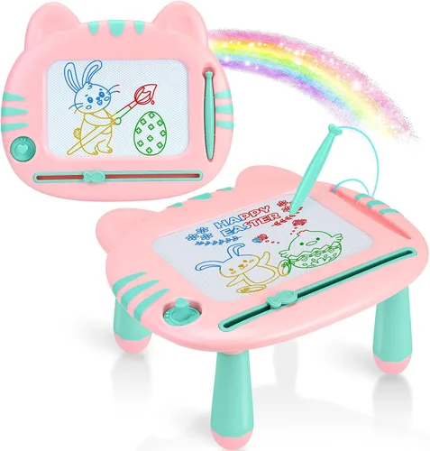 Vista 10 de Juguetes para niños pequeños, tablero de dibujo magnético, sin BPA, sin ftalatos, sin PVC, juguetes de bocetos para niños de 3, 4 y 5 años, regalo