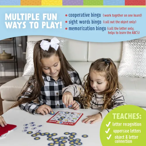 Vista 4 de My First ABC Bingo Game: Juego de mesa de palabras del alfabeto y la vista para niños de 4 a 8 años, reconocimiento de letras, aprendizaje fonético