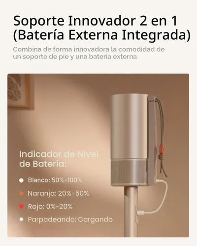 Vista 5 de [Usado] XGIMI MoGo 3 Pro NUEVO Proyector para Exteriores con Soporte PowerBase, Batería de 2.5hrs, Google TV con Netflix con Licencia, Soporte