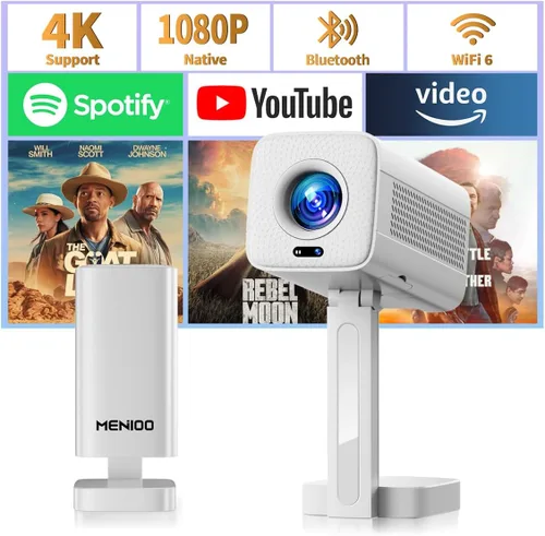 Vista 10 de Mini proyector 1920*1280P HD Smart Projector con Wifi y BT incorporado App