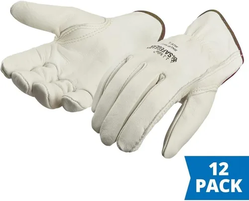 Vista 3 de SAFEGEAR - Guantes de trabajo de piel de vaca con pulgar Keystone