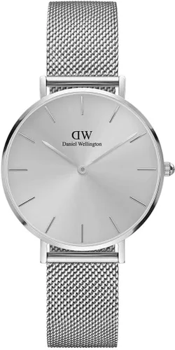 Vista 7 de Daniel Wellington Reloj Petite Sterling, pulsera de malla de plata