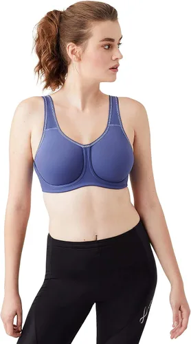 Vista 19 de Wacoal Sujetador deportivo Simone Sport sin forro de cobertura completa con aros para mujer, 855170 Arena