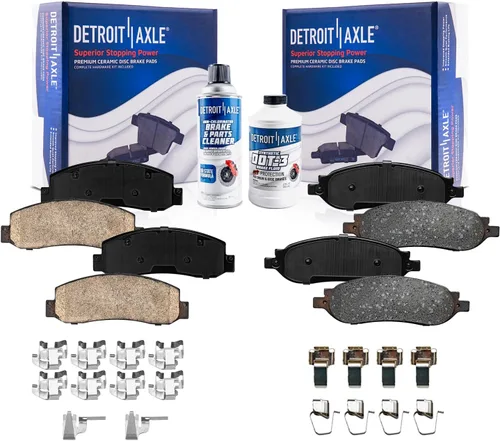 Vista 116 de Detroit Axle - Pastillas de Freno Delantero para Nissan Altima Maxima Sentra 350Z Cube Juke Versa INFINITI G35 I30 I35 Suzuki SX4 Crossover