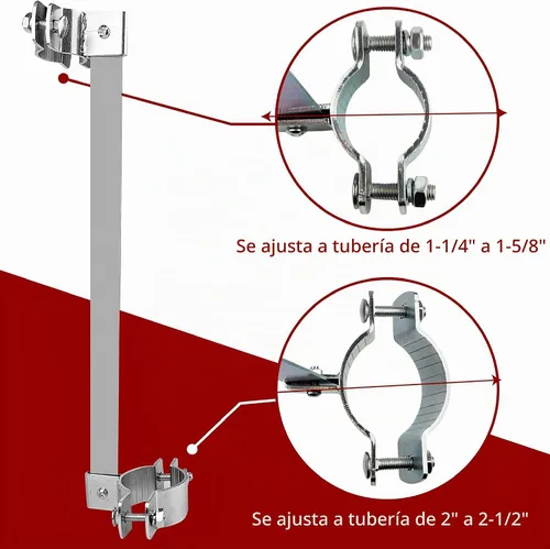 Vista 2 de Cierre automático de puerta con barra de acero resistente, bisagras de puerta de cierre automático, ideal para puerta de metal en el aire libre como