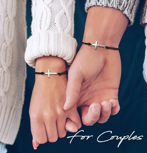 Vista 5 de Juego de pulseras MeHz de promesa de girasolcruzcorazónbrújula para parejas amigos madre e hija mejores amigos o como regalo para niñas