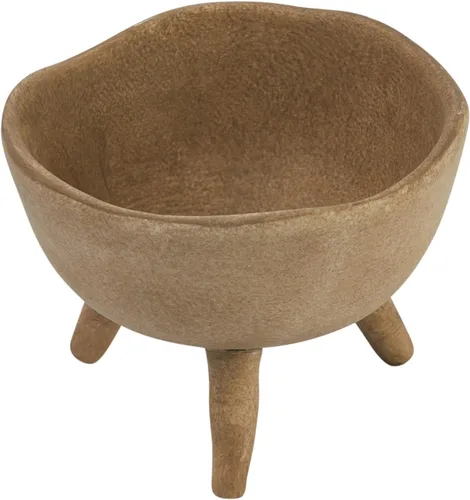 Vista 12 de Creative Co-Op - Maceta de terracota estilo bohemio con borde orgánico, color gris pardo mate
