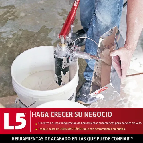 Vista 6 de LEVEL5 Bomba de Compuesto para Paneles de Yeso Llena Cajas Planas y Alisadores (Cuello de Ganso se Vende por Separado) Equipo de Grado