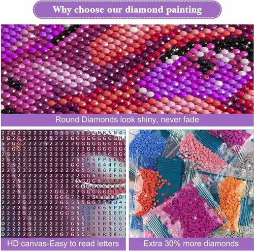 Vista 5 de Kits de pintura de diamantes para adultos, pintura de decoración de otoño por números para adultos, kit de bordado de lienzo para manualidades, arte