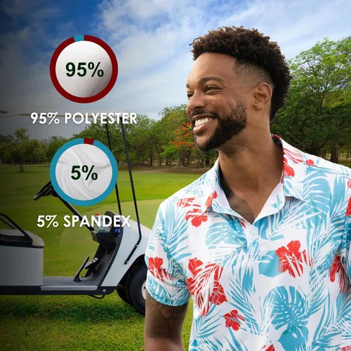 Vista 3 de YATTA GOLF - Camiseta polo de golf de alto rendimiento para hombre