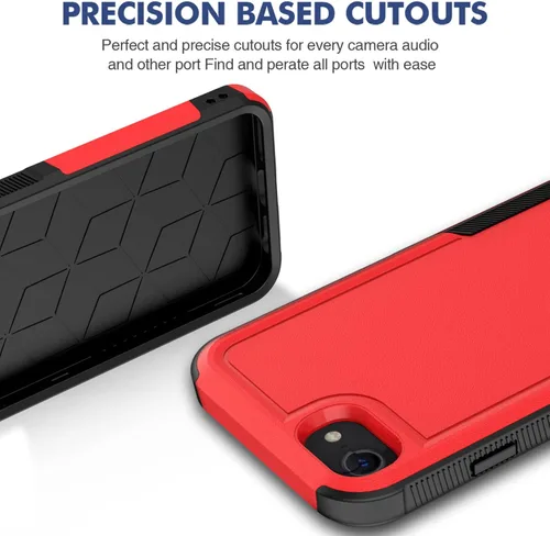 Vista 426 de Jeylly Funda para iPhone SE/Funda para iPhone 5S, Exterior de Plástico Duro que Absorbe Golpes + Interior de Silicona de Goma Defensor contra