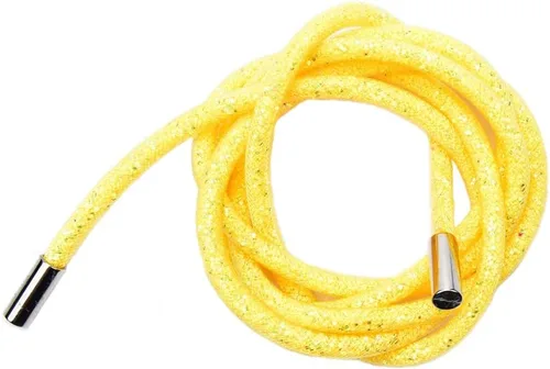 Vista 9 de Cuerda de lentejuelas de color AB suave de 54.3 in con tapón de metal plateado con purpurina pantalones deportivos cinturón sudadera con capucha