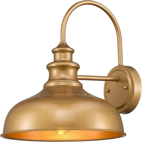 Vista 9 de zeyu 02A390-SE ROB - Lámpara de porche negra de 11 pulgadas, luz exterior de granero para garaje, patio, sensor de movimiento, luz de granero al