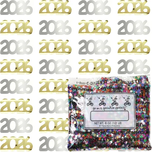 Vista 48 de Confetti Year 2023 Blue Royal, Orange Combo - 2 bolsas de media onza (1 oz)