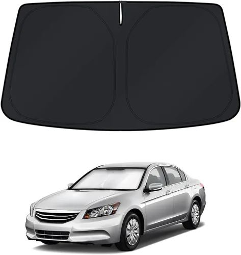 Vista 332 de KUST - Parasol plegable para parabrisas para BMW X1 E84, accesorios 2011 2012 2013 2014 2015, protector de visera de sol ajustable que bloquea