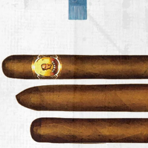 Vista 6 de Publicidad de tabaco de cigarro cubano – Pinup Girl with Blue Ribbon: Tabacos a Cubanos Póster de pared vintage 18 x 24 pulgadas