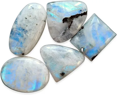 Vista 8 de Loose Gemstone Cabochons, 5 Pc Stones for Jewelry Making