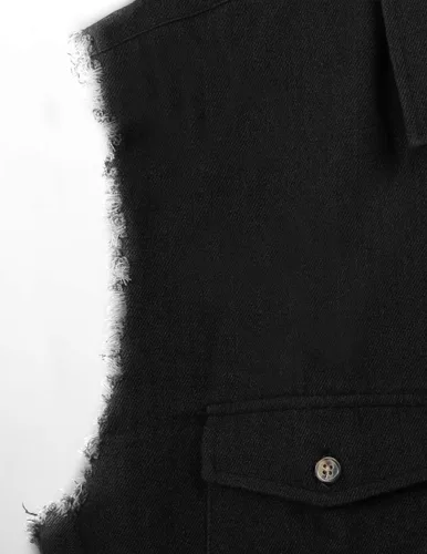 Vista 5 de NUTEXROL - Camisa de hombre sin mangas de mezclillaalgodón con 2 bolsillos frontales