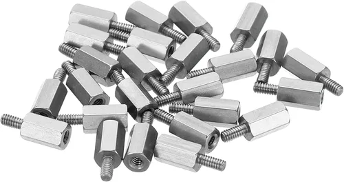 Vista 5 de PATIKIL M2x5mm+0.157 in Macho-Hembra Hex Standoff, paquete de 25 tornillos de separación de PCB de acero inoxidable para placas base, cajas