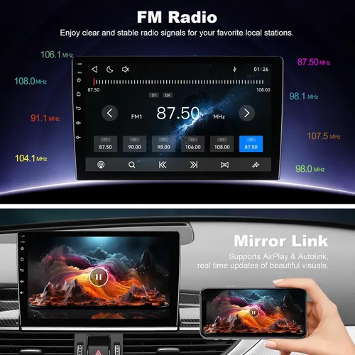 Vista 6 de Estéreo de coche Linux de 9 pulgadas para Honda CR-V CRV 2007-2011 Pantalla táctil IPS Radio de coche con Carplay y Android Auto Soporte Cámara