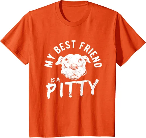 Vista 34 de My Best Friend Is A Pitty Pitties Pitbull - Camiseta Negro