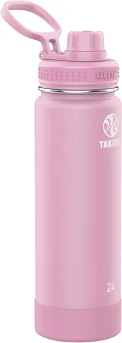 Vista 9 de Takeya Actives Botella de agua con tapa de boquilla, botella con doble aislamiento de acero inoxidable, apta para lavavajillas y sin BPA, botella