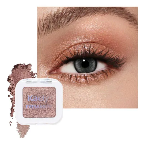Vista 23 de evpct Paleta de sombra de ojos con purpurina dorada champán, color nude dorado rosa brillante crema brillante paleta de sombra de ojos iluminadora