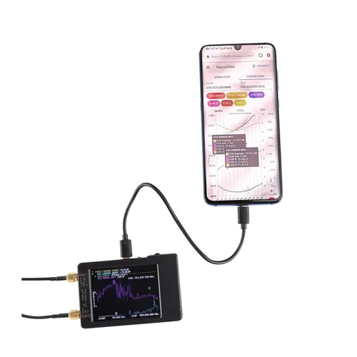Vista 5 de Vector Network Analyzer, VNA-H4 Vector Network Antenna Analyzer 4" 10KHz-1.5GHz MF HF VHF UHF with SD Card Slot Version Measuring S Parameters