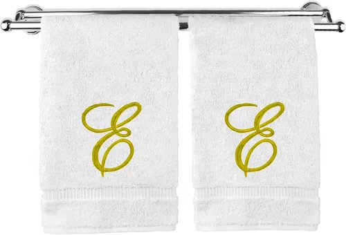Vista 44 de Toalla de mano con monograma, regalo personalizado, 16 x 30 pulgadas, extra absorbente, 100% algodón turco, acabado de rizo suave, para baño, cocina