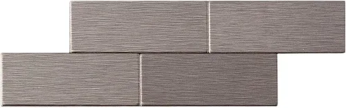 Vista 6 de Azulejos adhesivos de Aspect para salpicadero, de metal mate, diseño de tipo metro, para cocina y baño, A95-51
