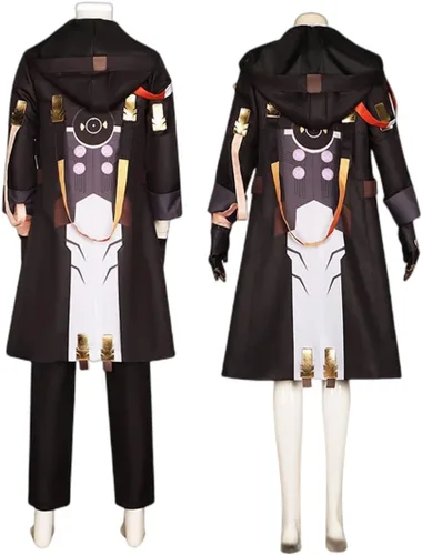 Vista 5 de Moalioi Honkai Star Rail - Disfraz de cosplay de Honkai Trailblazer Caelus, traje de fiesta de Helloween con peluca Estilo para hombre