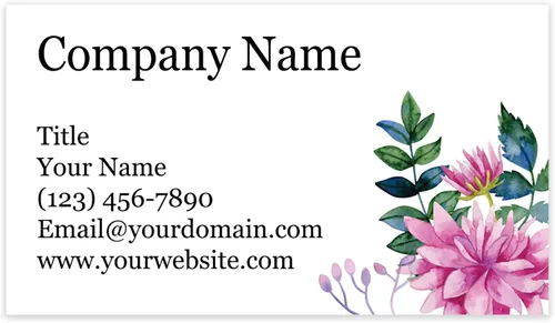 Vista 15 de Tarjetas de visita personalizadas con diseño floral de 3.5 x 2 pulgadas, cartulina reciclada o mate, 100% fabricadas en los Estados Unidos, más