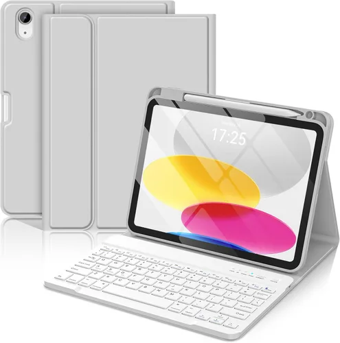 Vista 8 de BQSS Funda para iPad (A16) de 11ª y 10ª Generación con Teclado, Activación/Suspensión Automática, Funda con Teclado Bluetooth Inalámbrico