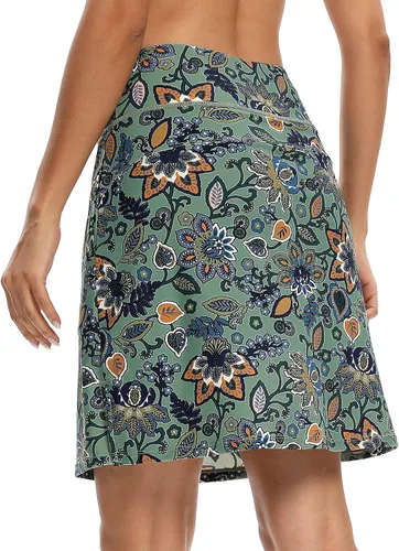 Vista 2 de M MOTEEPI Modest Knee Length Skorts Skirts for Women Tennis Athletic Golf Skort with Pockets UV Protection High Waist