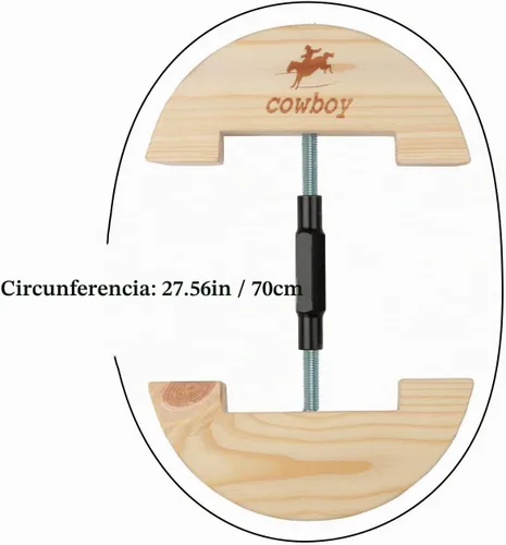 Vista 5 de Cowboy Camilla de sombrero, tamaño grande de 7 1/2 a 10 5/8, hebilla ajustable colorida resistente (grande, negro)