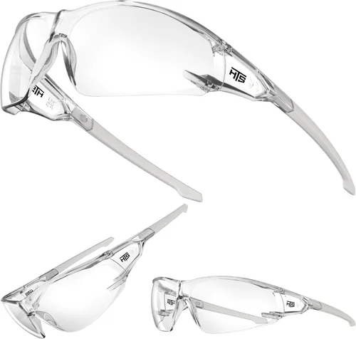 Vista 8 de HTS HUNTERSKY ANSI Z87.1 Gafas de seguridad antivaho envolventes transparentes, gafas de laboratorio para pickleball y química con resistencia a
