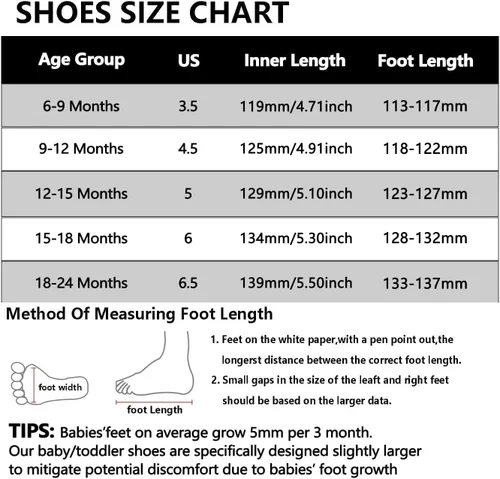 Vista 6 de MORENDL Zapatos de bebé para caminar para niños y niñas, zapatos de tenis antideslizantes para niños y niñas