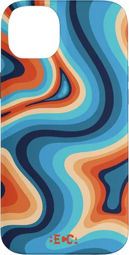 Vista 15 de Funda psicodélica para iPhone 16 Retro Groovy Liquid Swirl Hippie 70's 80's