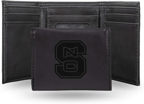 Vista 145 de NCAA Rico Industries - Billetera triple grabada con láser, con grabado láser, accesorio para hombre