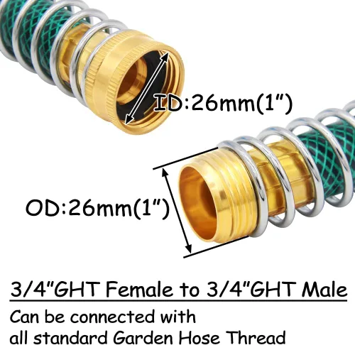 Vista 3 de Uenede Brass 3/4" GHT - Kit de conector de manguera de jardín con codo de 45 grados