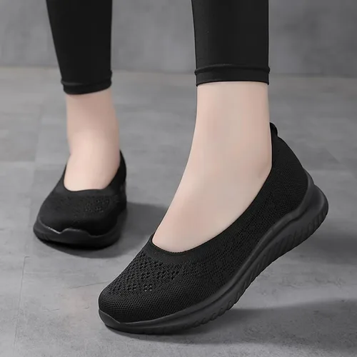 Vista 4 de Semshedy Nusing Flats Slip On Plataforma Zapatos para caminar ligeros sin cordones para mujer