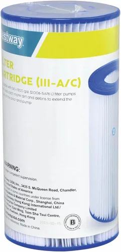 Vista 9 de Bestway - Cartucho de filtro de piscina tipo III A/C para bomba de 530 a 1500 GPH, cartucho de repuesto para filtro de papel para piscina sobre