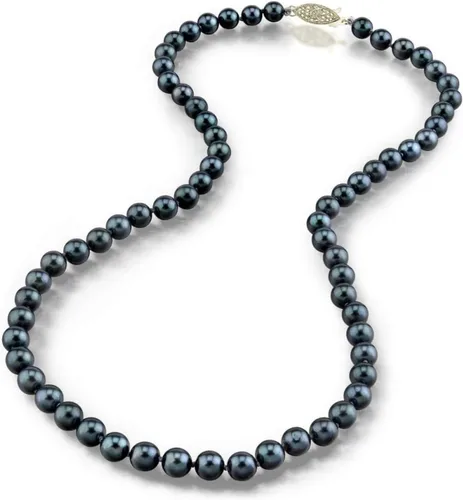 Vista 10 de The Pearl Source Real Japanese Akoya Pearl Necklace for Women, Genuine Cultured Akoya Pearls, Fine Jewelry Gift