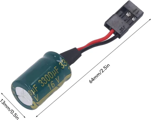 Vista 9 de Pilipane Protector de voltaje del receptor de drone RC, 5 piezas RC Drone Protector de voltaje, 3300uF 16V RC Drone Protector de voltaje