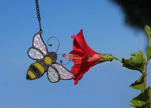 Vista 6 de Adorno de abejorro de abejorros para colgar en la ventana, decoración del hogar, regalos de cumpleaños para mamá, abuela, tía, hermana, amante