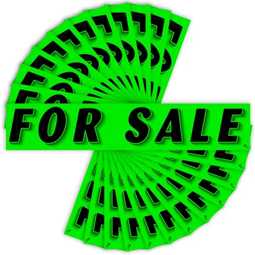 Vista 21 de Versa-Tags Adhesivos para parabrisas de 3ª fila, verde chartreuse, paquete de 12 Measuring 14.5 inches by 2.75 inches, High-Visibility Display, Made